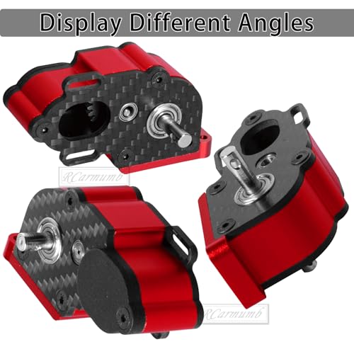 Center Transmission Gearbox Upgrades Part for 1/10 RC Crawler car Axial SCX10 SCX10 ii 90047 Wraith,Aluminum LCG Middle Transmission Gearbox Hops up,Red - color: Red(1 Pack)