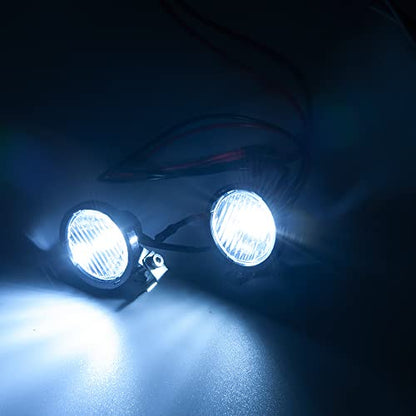 MORLORDY 2Pcs RC Roof Light Headlight Spotlight for 1/10 Scale Axial TRX4 TRX6 SCX10 90046 Redact Gen8 RC Crawler Buggy Truck,Round