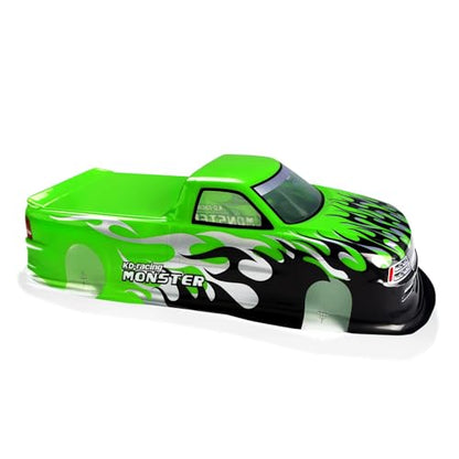 Manrock 1/10 Scale RC Painted Drift Racing Touring Onroad Car Body Shell for Pick Up Truck T-10 Green