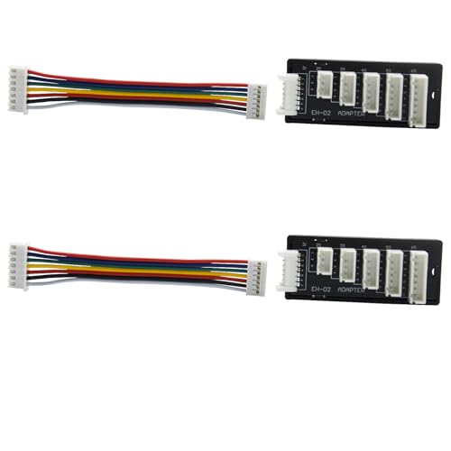 Blomiky 2 Pack JST-XH-7P to 2S-6S 7.4V-22.2V Charge Convert Boards and Balance Socket Cables for B6 C150 Balance Charge/XH-7P Board *2