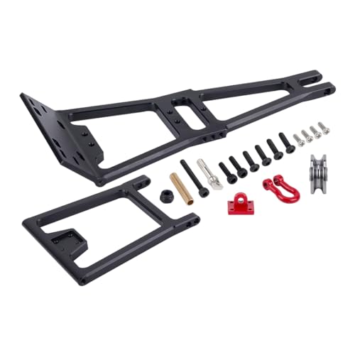 RC Serve Rescue Tow Truck Wrecker KIT DIY Tool for 1/10 RC Crawler Car Axial SCX10 TRX4 Capra D90 LCG Chassis Part (Black) - color: Black