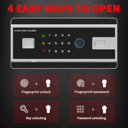 FABAO Wifi Smart Home Safe,17.5 Cuft Extra Large Fireproof safe Box,Heavy Duty Digital Security Safe with Built-In Drawer and Removable Shelves,Anti-theft Document Safes for Money Jewelry Valuables - size: 17.5 Cubic Feet