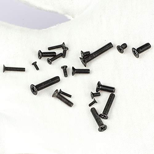 NINDEJIN 720pcs Laptop Notebook Computer Carbon Steel Screws Kit Set, Flat Head Phillips Screw Assortments, M1.4/1.7/2/2.5/3 Countersunk ssd Screws Accessories for SSD Toshiba DELL Sony Samsung | Machine Computer Screws Screws set, Carbon Steel , for Many