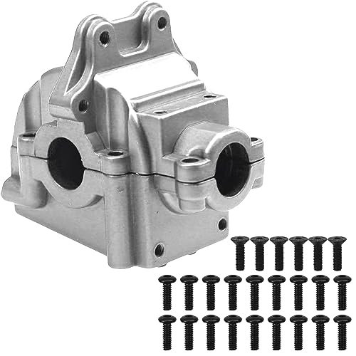 ShareGoo Metal Differential Gearbox Housing Cover & Differential Gear Set Compatible with WLtoys 144010 144001 144002 124016 124017 124018 124019 RC Car (Silver) - color: Silver