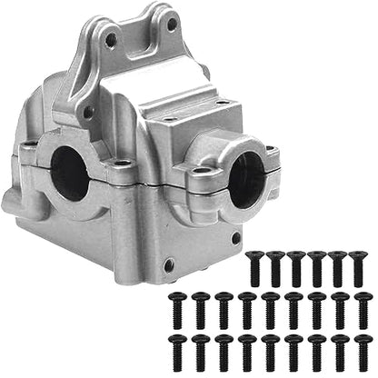ShareGoo Metal Differential Gearbox Housing Cover & Differential Gear Set Compatible with WLtoys 144010 144001 144002 124016 124017 124018 124019 RC Car (Silver) - color: Silver