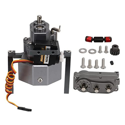 plplaaoo RC Gear Box Transfer Case Aluminum Alloy Anodize Accurate RC Gear Box Kit with Shaft for SCX10 1/10 313mm Wheelbase (You Color) - color: You Color