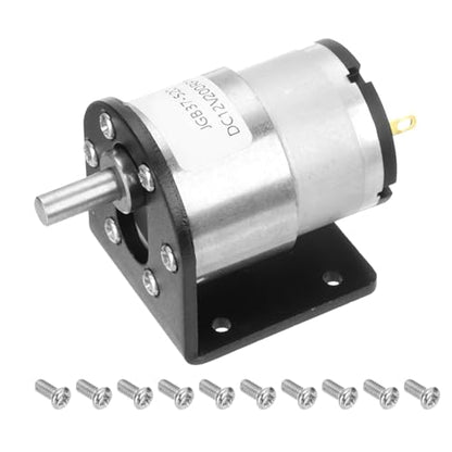 DMiotech Micro DC 12V 200RPM Geared Motor with Bracket Gear Reduction Motors 37mm Diameter Gearbox Micro Speed Reduction for RC Car, Robot Model, DIY Toys - style: 200RPM