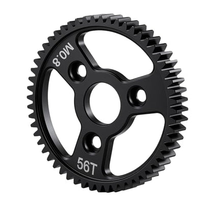 Carbon Steel 56T Spur Main Gear 32P 0.8M for 1/10 Tra-xxas Slash | Platinum Rustler Stampede 4x4 VXL 2WD Jato Rally E-REVO Summit T-Maxx - size: 56T