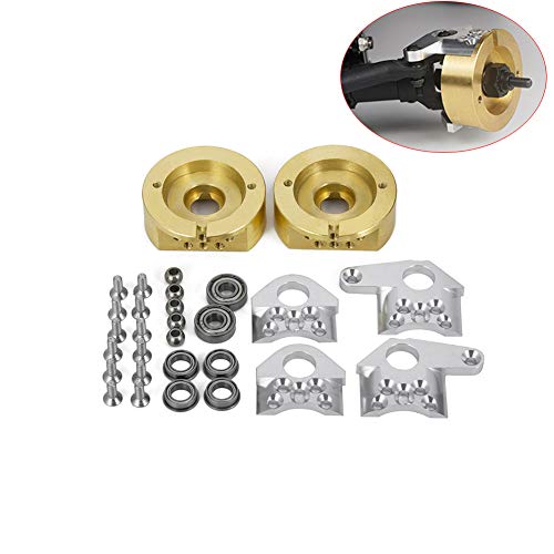 QUE-T 1 Pair Brass Steering Knuckles Weight for 1/10 RC Wraith Axial 90018