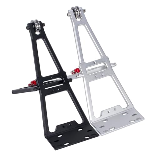 AMK 1/10 RC Crawler Tow Truck Accessory Kit, Truck Tow Truck Crane Arm Wrecker Servo Winch Kit, for 1/10 RC Crawler SCX10 TRX4 Capra LCG Chassis Upgrades Parts - color: Black
