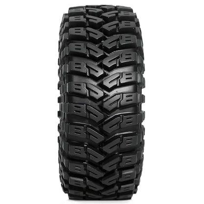 REDSPIDER•1.3 Beadlock Wheels and Tires OD 2.75'' Hex 7mm (4PCS) for 1/18 1/24 TRX4M SCX24 AX24 FCX18 FCX24 RC Crawler Car (Silvery)