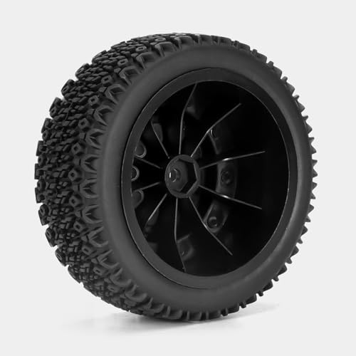 fujita 1/10 RC Racing Short Course Truck Tire & Off-Road Tyre Set Competible for ARRMA SENTON 3S Traxxas Slash4X4 Losi Tenacity Redcat HPI HSP RC Hort Course Truck Car（Black C） - color: Black C