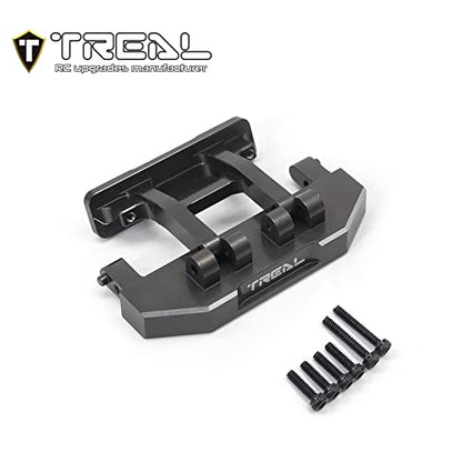 TREAL Aluminum 7075 Rear Bumper Mount for Axial SCX24 Deadbolt AXI90081 1/24 RC Crawler Car Upgrade Parts (Gray) - color: Gray
