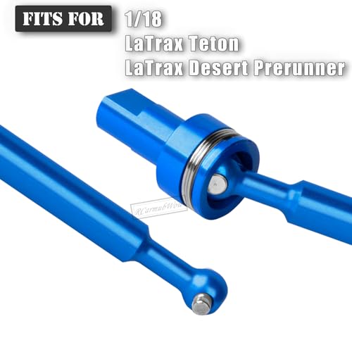 RC Driveshafts Axles Upgrades Part for 1/18 LaTrax Teton,LaTrax Desert Prerunner,7075 Aluminum Front Rear Drive Shafts CVD w/6061 Hex Hops Up,4PCS,Replace #7650,Navy Blue - color: Navy Blue(4pcs)