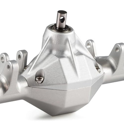 Aluminum CP43 Offset Portal Axles with BTA Servo Mount, Front Rear Silver | With S2 Steel Shaft, 7.19:1 Gear Ratio, 195mm Pin to Pin Width, Fits 1/10 Comp Rigs H10 Capra SCX10 III - color: Silver Set