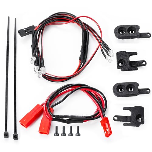 1:18th RC Car Light Kits Front Rear LED Lamp Upgrades for 1/18 Redcat Ascent Rock RC Crawler Car