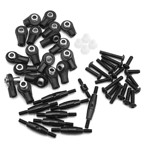 1 Set Aluminum Tie Rods for 1/10 4WD GT 4-Tec 2.0 (83056-4) RC Cars (Black) - color: Black