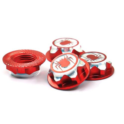 4PCS RC 17MM Hex Wheel Nut Dustproof Anti-Skid Mount Cap CNC Aluminum Compatible with 1/8 Buggy Off Road Monster Truck Car Traxxas X-Maxx Summit E-Revo HPI HSP Losi Kyosho Tamiya (Red) - color: Red