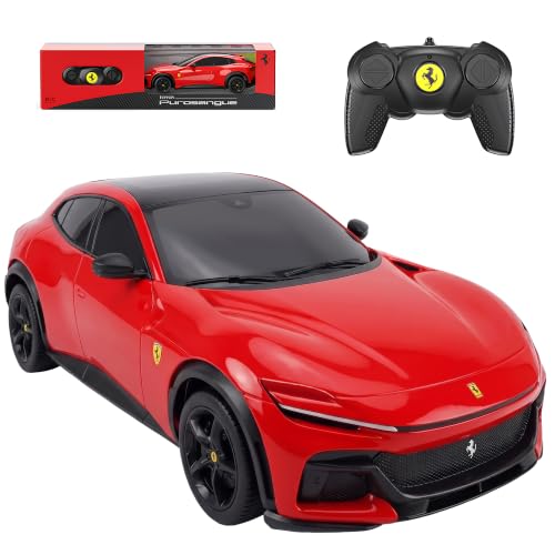 BEZGAR 1:24 Official Licensed Ferrari Purosangue RC Toy Car | Official Ferrari replica,2.4G stable signal,rubber racing tires,ideal gift toy for boys ages 4-7, 8-12 and adults - color: Ferrari-1:24 Ferrari Purosangue