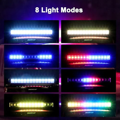 RC LED Light Kit for Redcat Ascent-18, 56mm Roof Light Bar | 8 Lighting Modes, Enhance Scale Realism for Ascent-18 1/18 RC Micro Crawler Upgrades