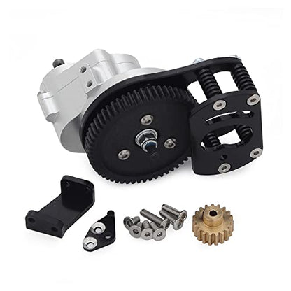 Metal D90 Single Speed Transmission Gearbox with Clockable Motor for 1/10 RC Crawler RC4WD Gelande II FJ40 G2 D110 DefenderTF2 - color: Single Speed Transmission
