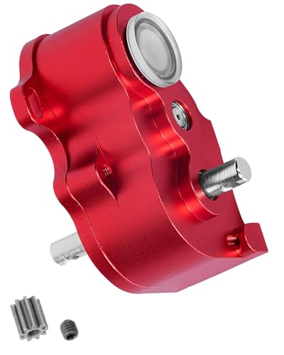 LCG Middle Transmission Gearbox Upgrades Part for 1/10 RC Crawler car SCX10 SCX10 ii 90047 Wraith,Aluminum Center Transmission Gearbox Hops up,Red - color: Red(parts)