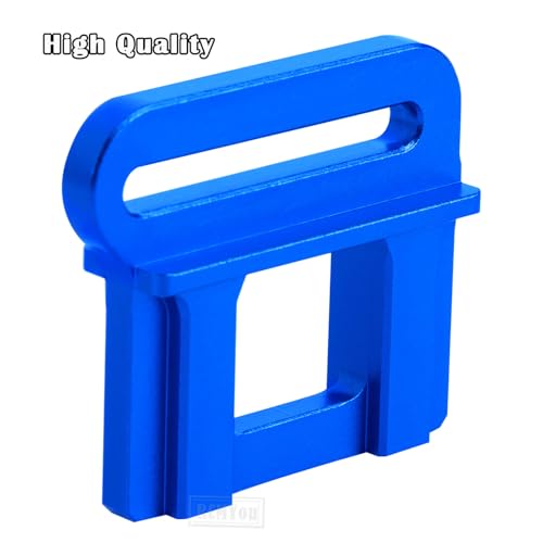 RC Tall Battery Holder Mount Hold Down Upgrades Part for 1/8 6S Maxx Slash / 4WD Sledge,Aluminium Battery Mounting Plate Tray Battery Holder Mount with Strap,Navy Blue - color: Navy Blue- (Upgrades)