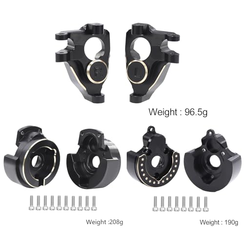 Brass Steering Knuckles Portal Front and Rear Cover Weights for 1/10 RC Crawler Car Vanquish VS4-10 Phoenix F10 Portal Axle Lower COG