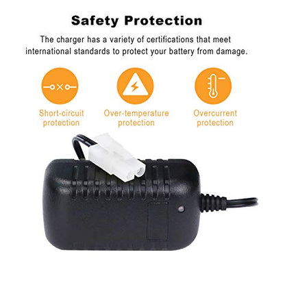 NASTIMA Intelligent 2-10S RC Battery Charger for 7.2V 8.4V 9.6V Ni-MH Battery Packs Compatible with Tamiya and Mini Tamiya Connector