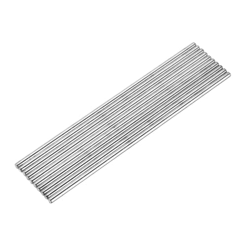 MECCANIXITY 10pcs 3mmx100mm Toys Shaft Round Rod Axles Drive Shaft for DIY RC Car Truck Boat Helicopter Model Part, Silver - size: 3mmx100mm