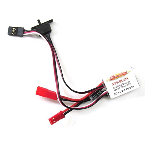 RC 20A ESC Brushed Motor Speed Controller for RC Car Boat W/O Brake