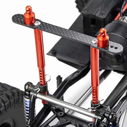 Keenso RC Shell Columns, Front Rear Aluminum Alloy Carbon Fiber Car Body Mount Post for Axial SCX10 90046 90047 1/10 RC Car (Red) - color: Red