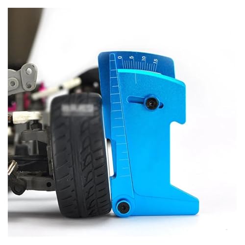 RC Crawlers Components for CNC Adjustable Ruler RC Car Height and Wheel Camber Measurement 15 Degree Alloy Tool Spare Parts Toy Models - color: Blue