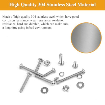 705 Pieces M2.5 Screws Nuts Washers Set, Sutemribor M2.5 x 4/6/8/10/12/16/20mm Button Head Socket Cap Screws Nuts Washers Assortment Kit, 304 Stainless Steel, Fully Threaded - size: M2.5 Screws Kit, style: Button Head