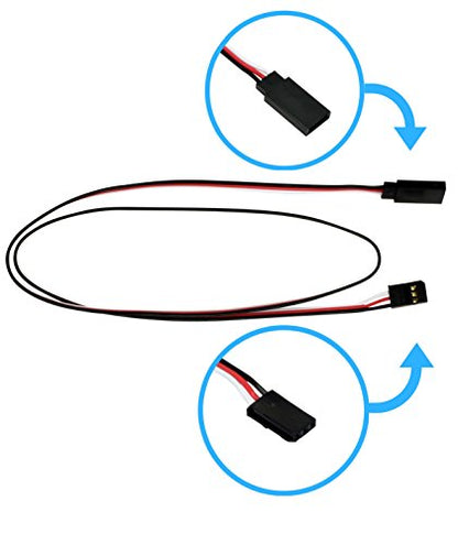 Futaba Style 24" / 600mm Servo Extension - 5 Pack #1021
