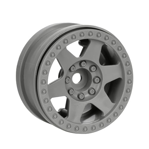 4PCS Plastic 2.2 Inch Beadlock Wheel Rim Wheel Hub 12mm Drive Hex Compatible with 1/10 RC Crawler Car for Axial SCX10 90046 TRX4 Wraith RR10 Capra(Gray) - color: Gray