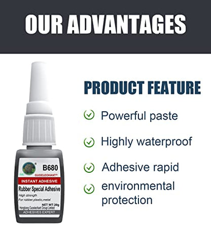 Rubber Glue - Instant Adhesive for Rubber, Tire, Crafts & More