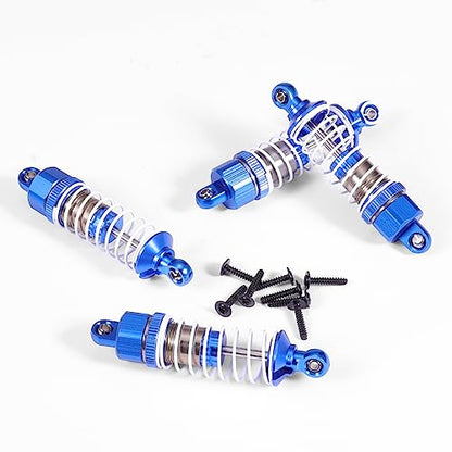 HAIBOXING RC Cars Spare Parts Full Aluminum Oil Shocks 4pcs, 1/18 RC Trucks Replacement Parts Apply to 2021 New Version 18858 & 18859 &18859A (18HOP1) - size: Full Aluminum Oil Shocks