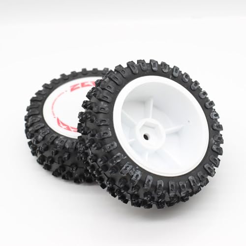 Rubber Front Tire Wheel Tyre Replacement RC Parts for WLtoys 124008 1/12 4WD RC Car - color: Front Tire