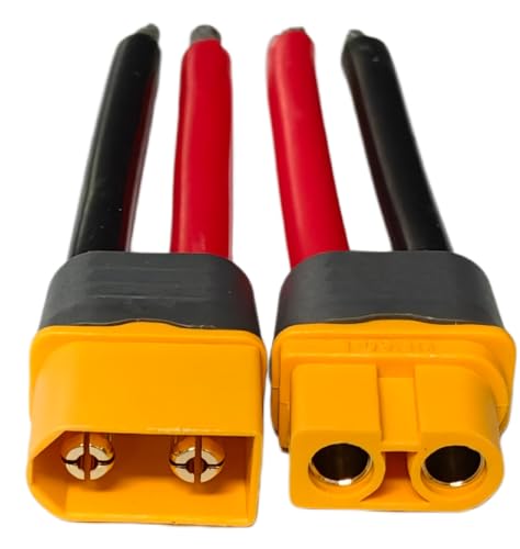 XT60 Connector Plug Cable Kit, 10-Piece Female and Male, 12 AWG | Silicone Cables