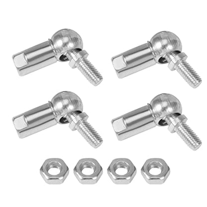 Ball Head Joint Rod End Bearing, 4pcs M8 Left Thread Ball Socket Universal Joints Carbon Steel Angle Ball Joint Fitting for Automotive, Hinged Door, Cupboard - size: M8, style: Left Thread
