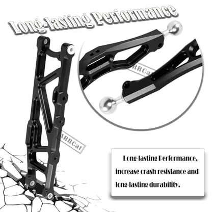 Aluminum Front & Rear Suspension Arms Upgrades Part for 1/8 Outcast 6S BLX,Kraton 6S BLX,Notorious 6S BLX,Talion 6S BLX,ARRCat 6pcs Lower Upper Swing Arm Set Hops up w/Pivot Balls,Black - color: Black - Upgrades 2022