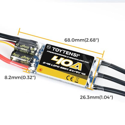 40A 2–4S RC Brushless Motor ESC for RC Plane & Airplane with 5V/6V 4A SBEC