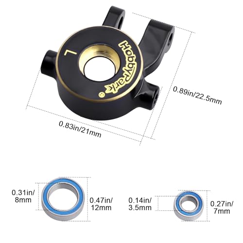 HobbyPark Steering Knuckles for TRX4M TRX4MT Brass Steering Blocks Upgrades Parts 1/18 RC Crawler Car Replacement of 9737