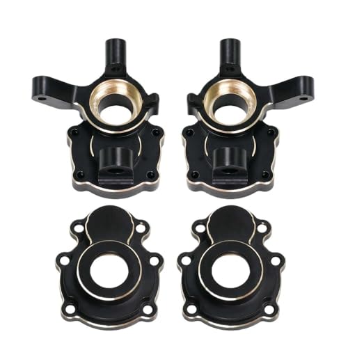Brass Differential Axle Cover Steering Knuckle Outer Inner Portal Housing for FMS FCX10 1/10 RC Crawler Car Upgrade Parts(Front Set) - color: Front Set