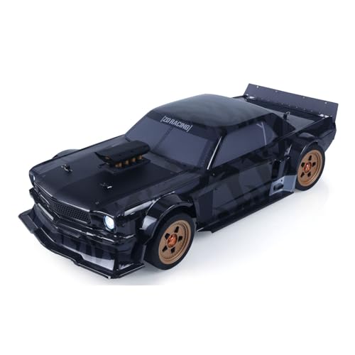 TOUCAN RC HOBBY 1/7 Racing EX07 Radio Control On-Road Car AWD RC Hypercar Adjustable Front Suspension Center Differential Disc Brake RTR - color: Black