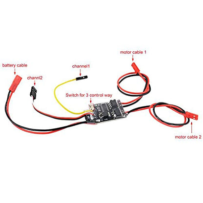 Bidirectional 5A ESC Brushed Speed Controller Dual Way ESC, 4PCS | 2S-3S Lipo for RC Model Boat/Tank 130 180 Brushed Motor Spare Parts