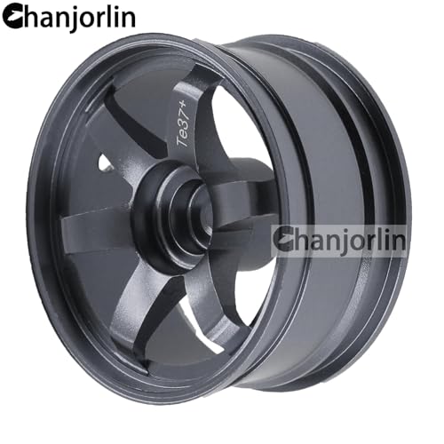 1/10 RC On Road Drift Wheels Rims Hex 12mm Alloy Aluminum Rally Racing Hubs for 1:10 Scale Touring Street Car Tires Tyres Tamiya TT01 TT02 A959 PTG2 HPI KYOSHO HSP XV02 XV01 4PCS (Titanium) - color: Titanium