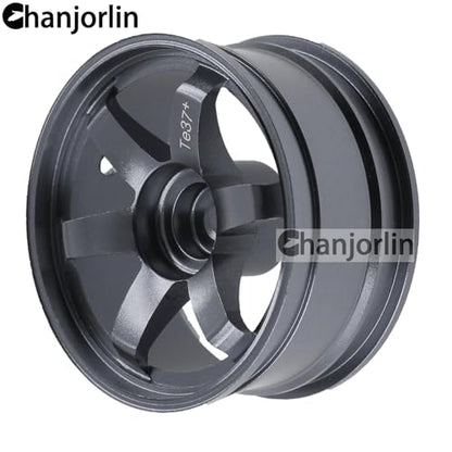 1/10 RC On Road Drift Wheels Rims Hex 12mm Alloy Aluminum Rally Racing Hubs for 1:10 Scale Touring Street Car Tires Tyres Tamiya TT01 TT02 A959 PTG2 HPI KYOSHO HSP XV02 XV01 4PCS (Titanium) - color: Titanium