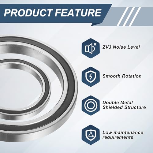 uxcell 8Pcs 6803ZZ 17mmx26mmx5mm Deep Groove Ball Bearings, Double Metal Shielded Bearing Steel ABEC5 High Performance for Industrial Machinery Precision Transmission, Silver - size: 6803ZZ 17mmx26mmx5mm